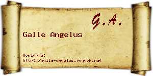 Galle Angelus névjegykártya